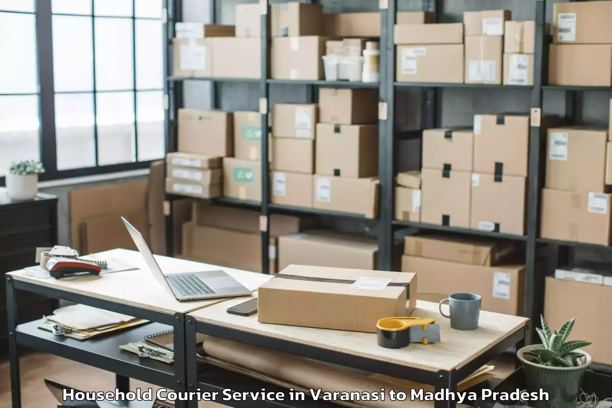 Affordable Varanasi to Indore Household Courier